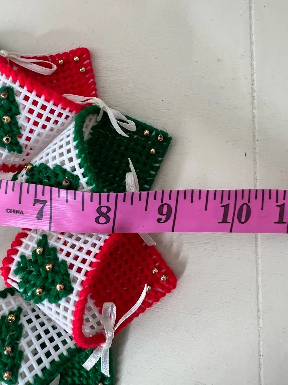 Handmade Needlepoint Christmas Wreath